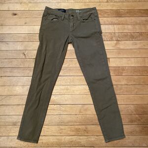 J. Crew Jeans Women’s Size 25 Ankle Toothpick Green Stretch Low Rise
